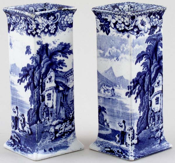 Vases pair of square c1900